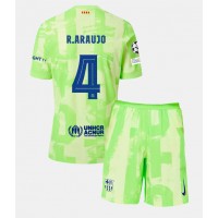 Camiseta Barcelona Ronald Araujo #4 Tercera Equipación para niños 2024-25 manga corta (+ pantalones cortos)